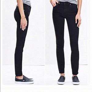 Madewell Faded‎ Black High Riser Skinny Jeans Size 26